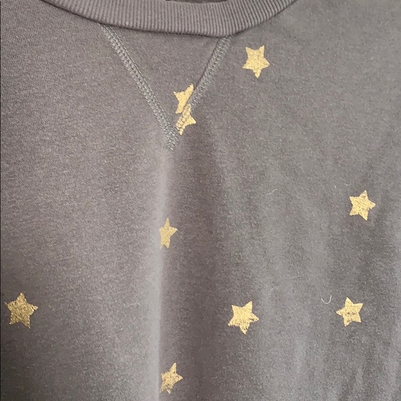 Gray cropped Sweater gold stars - Picture 3 of 6